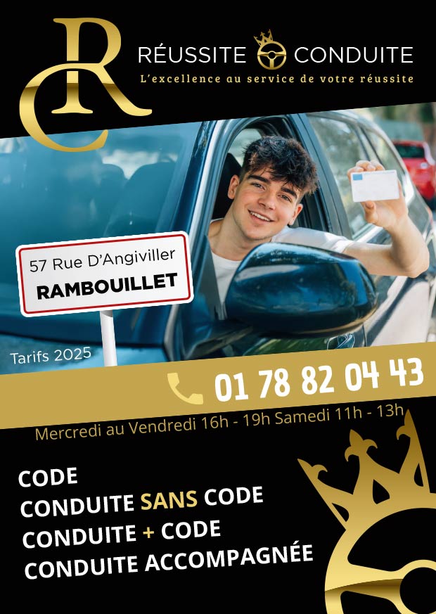 Flyer auto-école Réussite Conduite version professionnelle après retouche par Maquette Pro