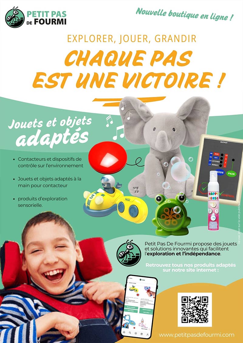 Flyer boutique en ligne Petit Pas De Fourmi version professionnelle après retouche par Maquette Pro