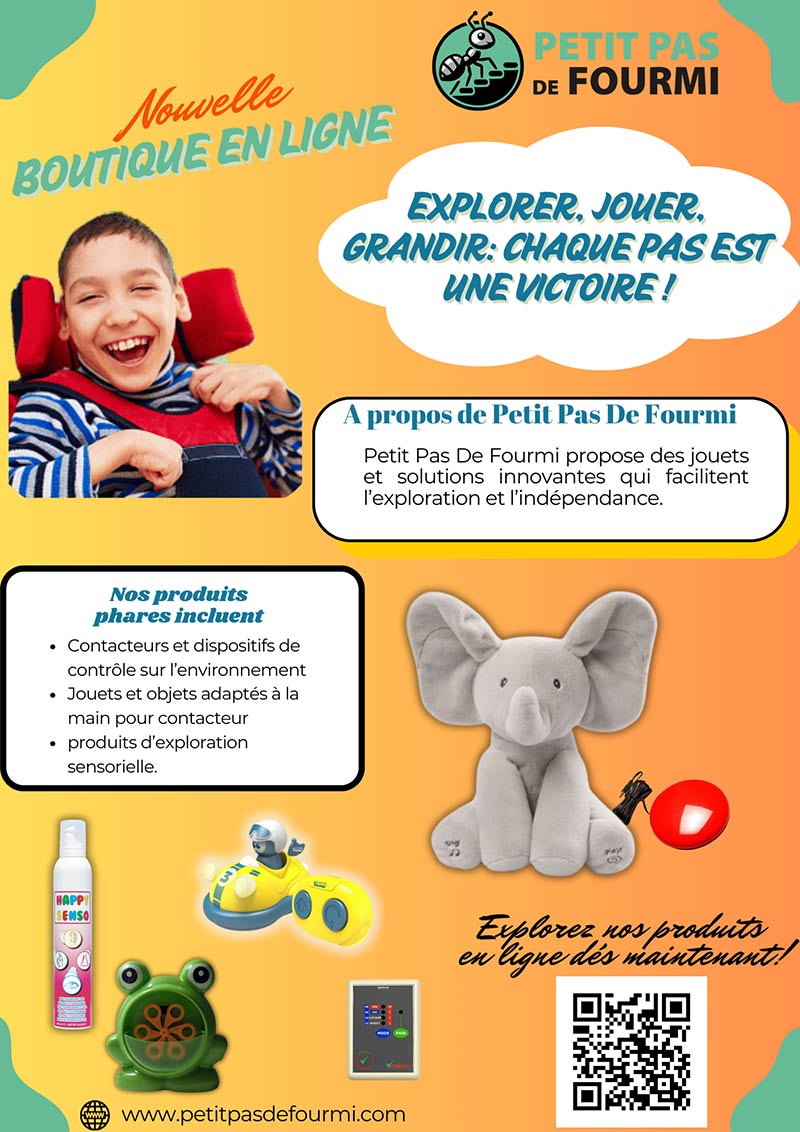 Flyer boutique en ligne Petit Pas De Fourmi version Canva avant retouche