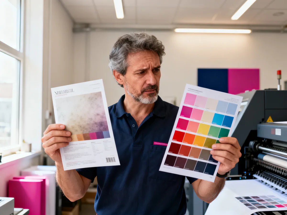 Illustration article : Pourquoi votre flyer Canva sort mal à l'impression (et comment corriger)
